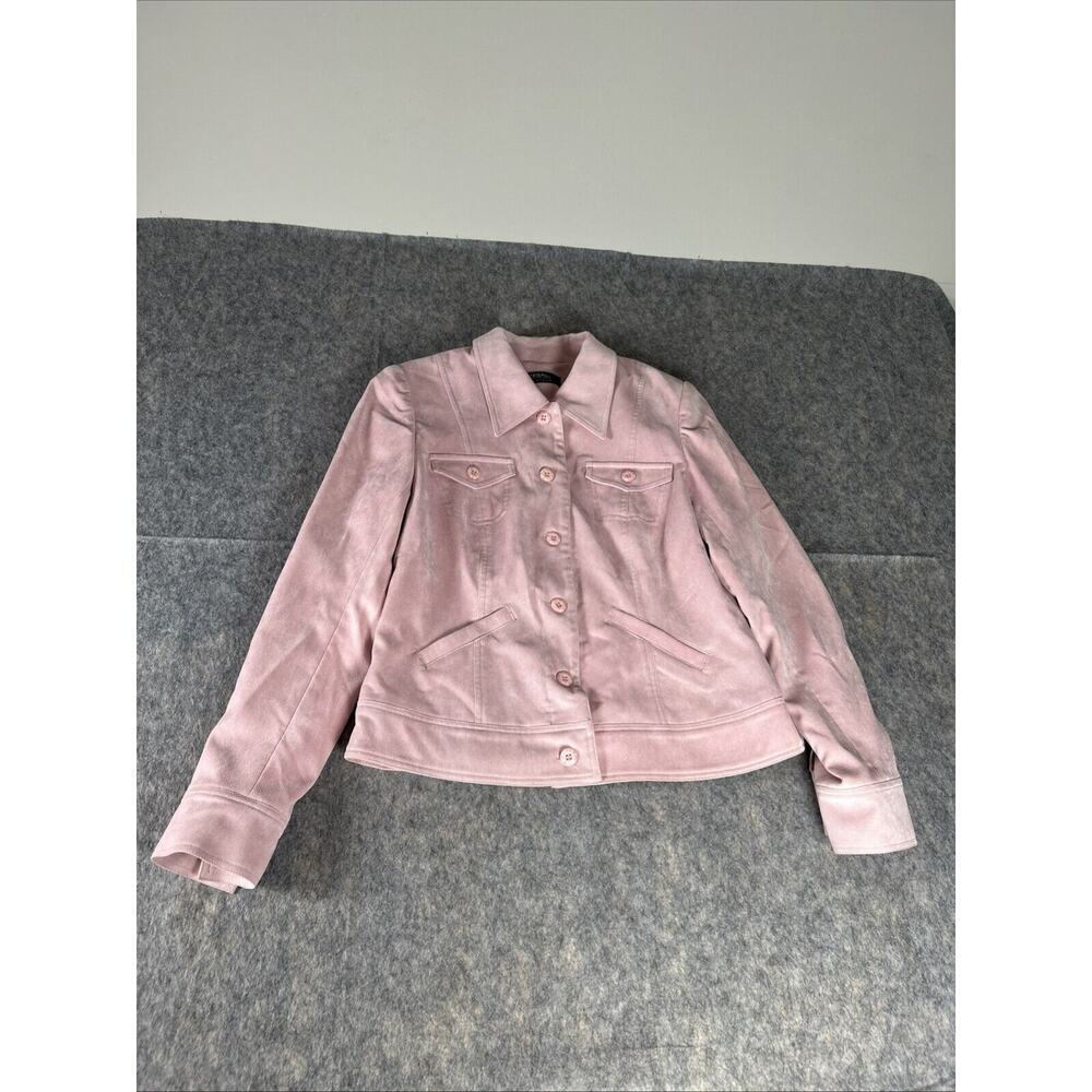 TRIBAL Women's Size 8 Pink Stretch Jacket with Buttons‎ and 2 Pockets
